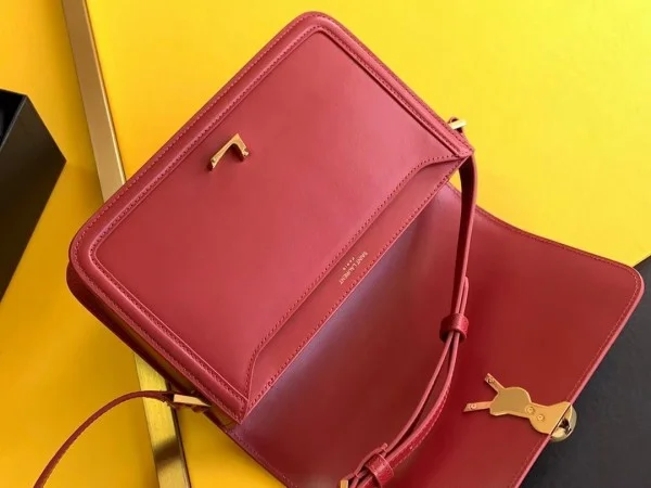 Replica YSL Fake Saint Laurent Solferino Medium Bag In Red Calfskin 5