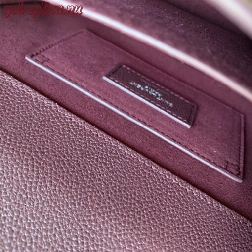 Replica YSL Fake Saint Laurent Sunset Medium Bag In Bordeaux Grained Leather 9