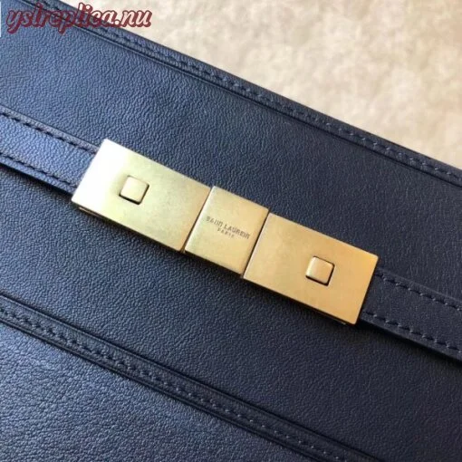 Replica YSL Fake Saint Laurent Black Manhattan Medium Shopping Bag 8