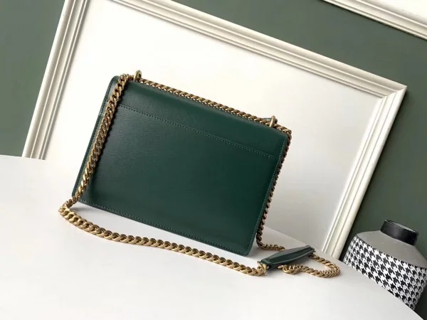 Replica YSL Fake Saint Laurent Sunset Medium Bag In Green Calfskin 3