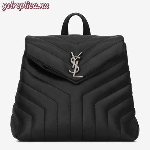 Replica YSL Fake Saint Laurent Black Small LouLou Backpack