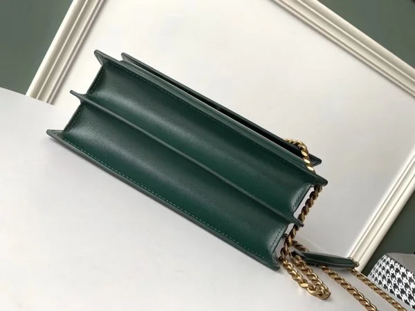 Replica YSL Fake Saint Laurent Sunset Medium Bag In Green Calfskin 9