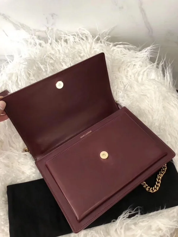 Replica YSL Fake Saint Laurent Sunset Medium Bag In Bordeaxu Calfskin 5
