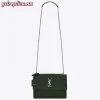 Replica YSL Fake Saint Laurent Sunset Medium Bag In Grey Crocodile Embossed Leather 12