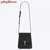Replica YSL Fake Saint Laurent Le Maillon Hook Bucket Bag In White Lambskin 11