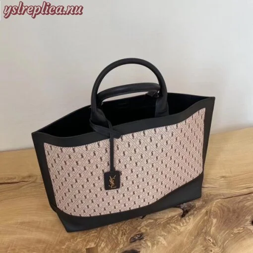 Replica YSL Fake Saint Laurent Monogram All Over Cabas Tote In Canvas 5