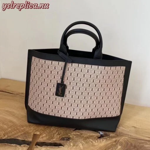 Replica YSL Fake Saint Laurent Monogram All Over Cabas Tote In Canvas 6