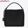 Replica YSL Fake Saint Laurent Medium Uptown Tote In Black Smooth Leather 10