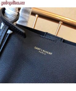 Replica YSL Fake Saint Laurent Black Toy Shopping Bag 2