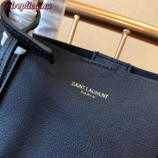 Replica YSL Fake Saint Laurent Black Toy Shopping Bag 2
