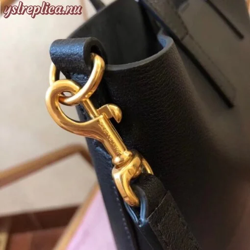 Replica YSL Fake Saint Laurent Black Toy Shopping Bag 4