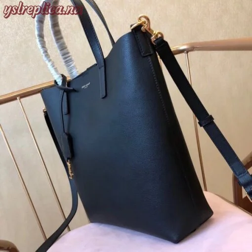 Replica YSL Fake Saint Laurent Black Toy Shopping Bag 8