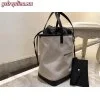 Replica YSL Fake Saint Laurent Teddy Shopping Bag In Linen Canvas