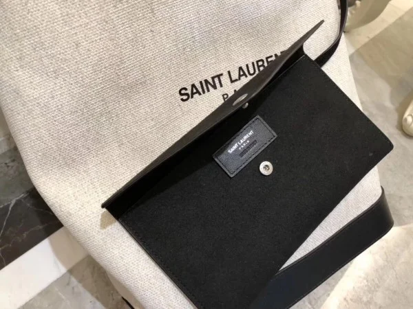 Replica YSL Fake Saint Laurent Teddy Shopping Bag In Linen Canvas 8