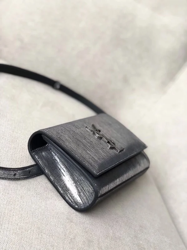 Replica YSL Fake Saint Laurent Kate Belt Bag In Lame Leather 2
