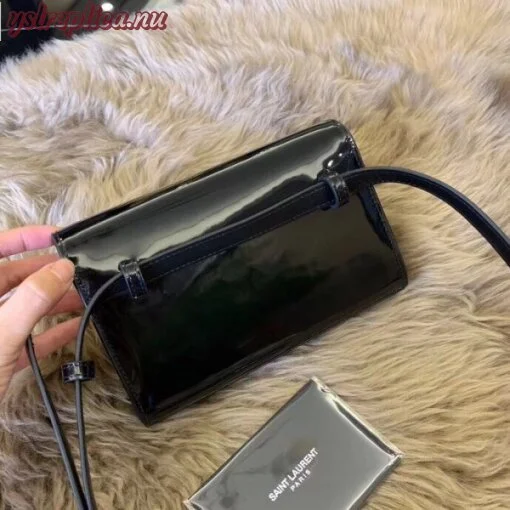 Replica YSL Fake Saint Laurent Black Patent Kate Belt Bag 3