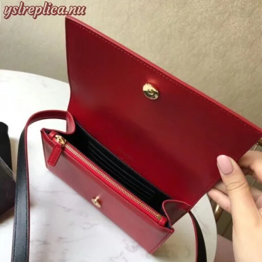 Replica YSL Fake Saint Laurent Red Kate Belt Bag 2