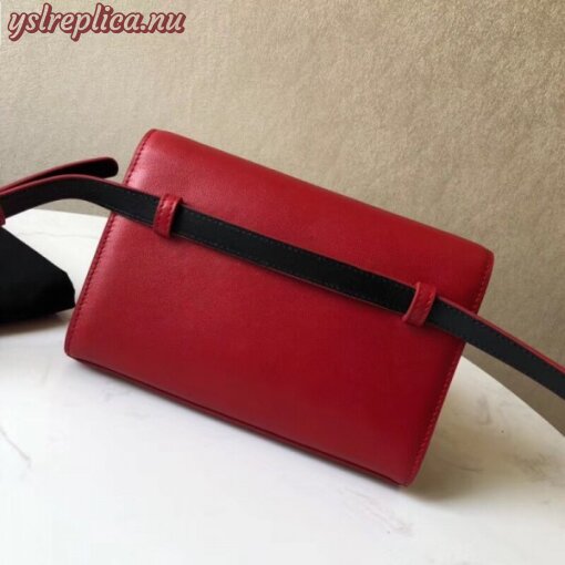 Replica YSL Fake Saint Laurent Red Kate Belt Bag 6