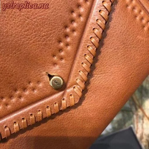 Replica YSL Fake Saint Laurent Brown Envelope Belt Bag 4