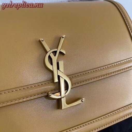 Replica YSL Fake Saint Laurent Solferino Medium Bag In Brown Box Calfskin 11
