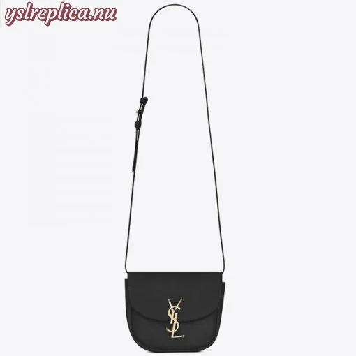 Replica YSL Fake Saint Laurent Kaia Small Satchel Bag In Black Calfskin