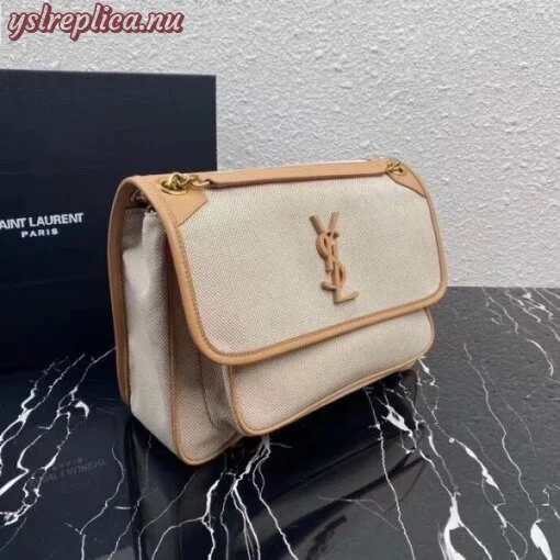 Replica YSL Fake Saint Laurent Medium Niki Bag In Cotton Canvas 4