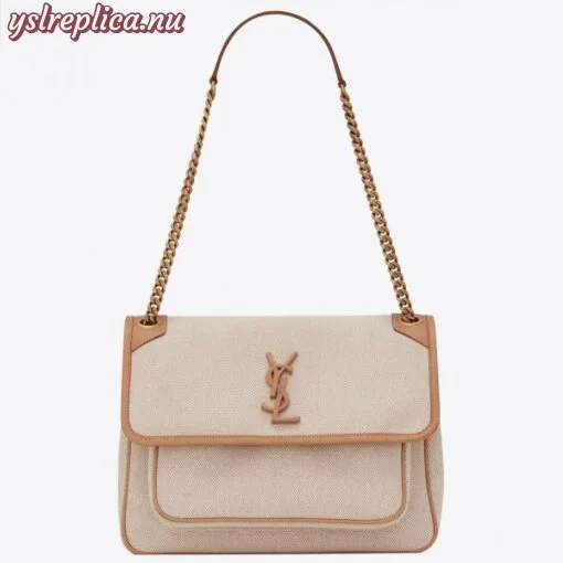 Replica YSL Fake Saint Laurent Medium Niki Bag In Cotton Canvas 7