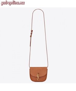 Replica YSL Fake Saint Laurent Kaia Mini Satchel Bag In Brown Calfskin