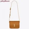 Replica YSL Fake Saint Laurent Carre Satchel Bag In Beige Canvas 9