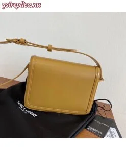 Replica YSL Fake Saint Laurent Solferino Small Bag In Brown Calfskin 2