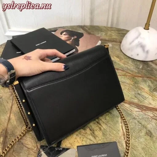 Replica YSL Fake Saint Laurent Zoe Bag In Black Calfskin 3