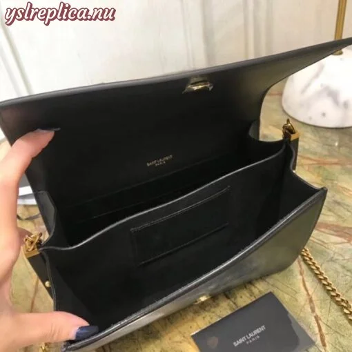 Replica YSL Fake Saint Laurent Zoe Bag In Black Calfskin 5