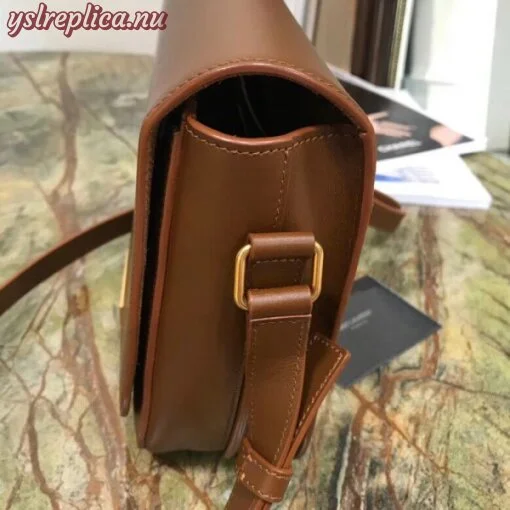 Replica YSL Fake Saint Laurent Betty Satchel In Camel Smooth Leather 2