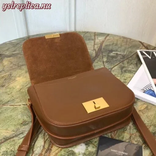 Replica YSL Fake Saint Laurent Betty Satchel In Camel Smooth Leather 5