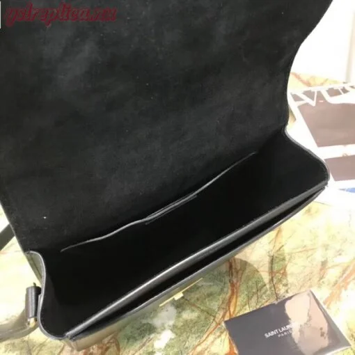 Replica YSL Fake Saint Laurent Betty Satchel In Black Smooth Leather 8