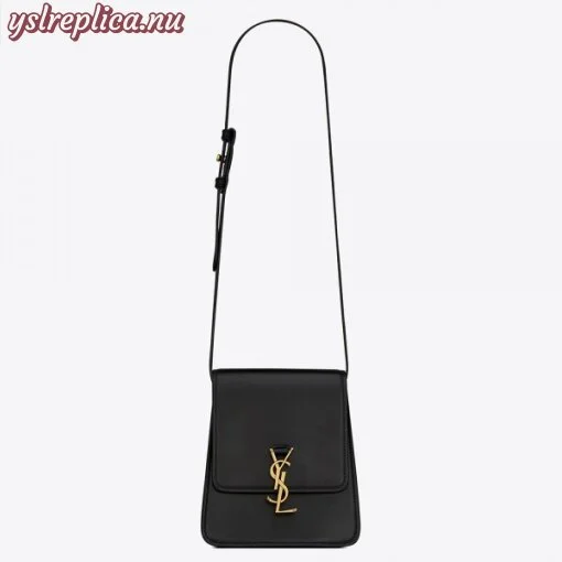 Replica YSL Fake Saint Laurent Kaia North South Bag In Black Leather