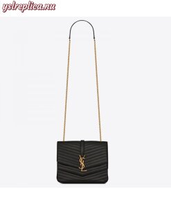 Replica YSL Fake Saint Laurent Medium Sulpice Bag In Black Matelasse Leather