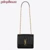 Replica YSL Fake Saint Laurent Medium Kate Tassel Bag In Brown Suede And Studs 9