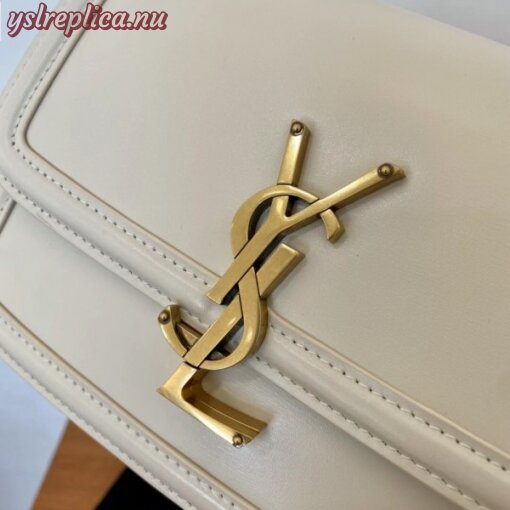 Replica YSL Fake Saint Laurent Solferino Small Bag In White Calfskin 7