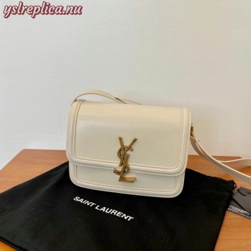 Replica YSL Fake Saint Laurent Solferino Small Bag In White Calfskin 9