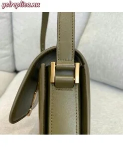 Replica YSL Fake Saint Laurent Solferino Small Bag In Khaki Calfskin 2