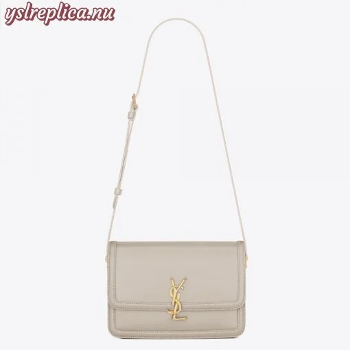 Replica YSL Fake Saint Laurent Solferino Medium Bag In White Calfskin