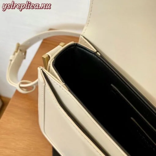 Replica YSL Fake Saint Laurent Solferino Medium Bag In White Calfskin 2