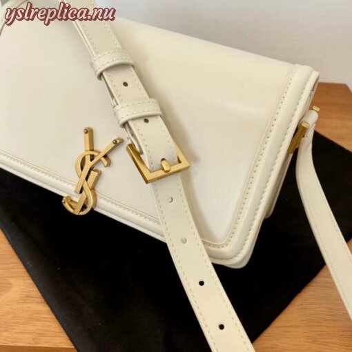 Replica YSL Fake Saint Laurent Solferino Medium Bag In White Calfskin 7