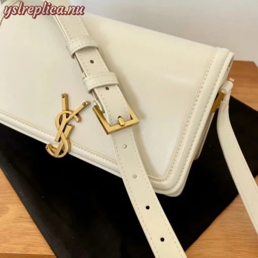 Replica YSL Fake Saint Laurent Solferino Medium Bag In White Calfskin 7