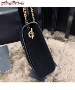 Replica YSL Fake Saint Laurent Kate Medium Reversible Black Bag 2