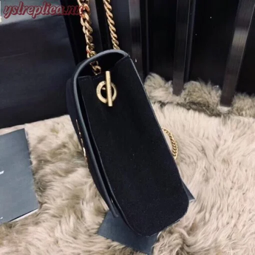 Replica YSL Fake Saint Laurent Kate Medium Reversible Black Bag 2