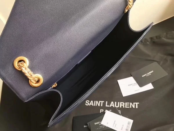 Replica YSL Fake Saint Laurent Large Monogramme Envelope Navy Shoulder Bag 5