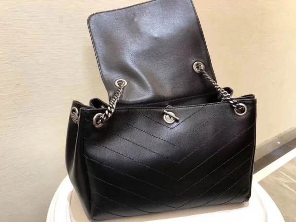 Replica YSL Fake Saint Laurent Medium Nolita Bag In Black Vintage Leather 5