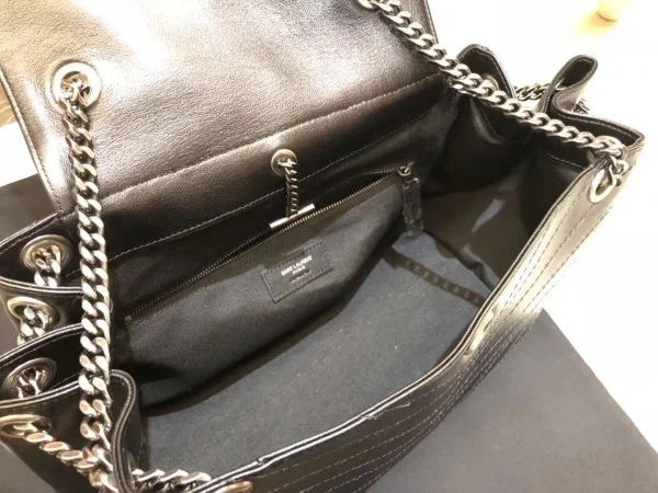 Replica YSL Fake Saint Laurent Medium Nolita Bag In Black Vintage Leather 7